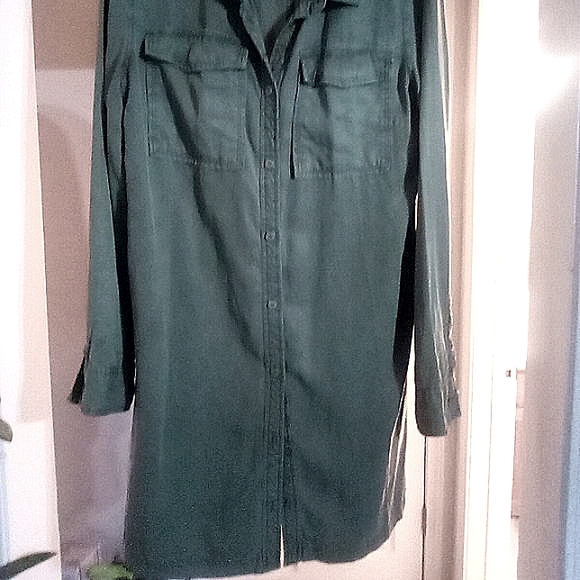 Sanctuary Dresses Sanctuary Oversized Olive Green Button Up Blouse